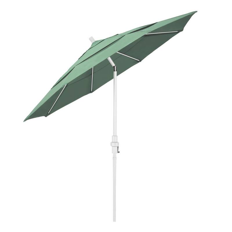 11 ft. Fiberglass Collar Tilt Double Vented Patio Umbrella in Spa Pacifica