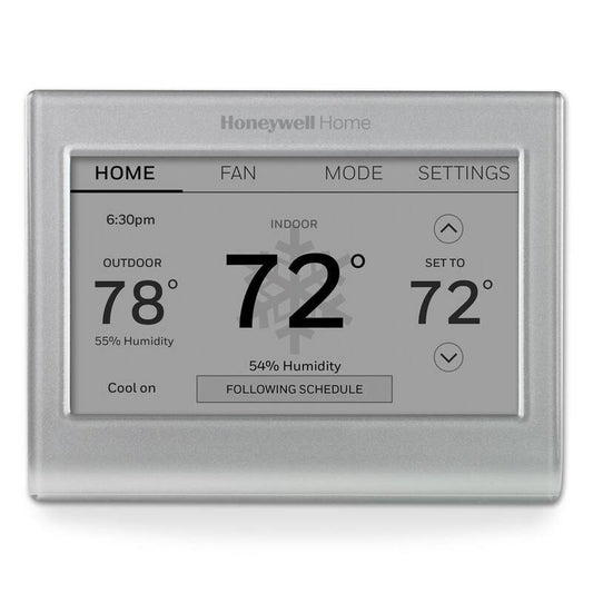 Wi-Fi Smart Color 7-Day Programmable Smart Thermostat with Color-Changing Touchscreen Display 2-Pack