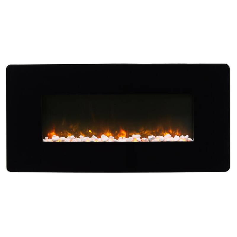 Winslow 35 in. Wall-Mount/Tabletop Linear Electric Fireplace in Black