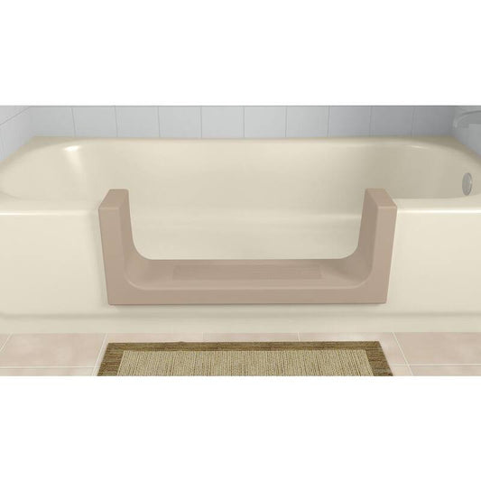 Wide Beige Step Bathtub Conversion Kit