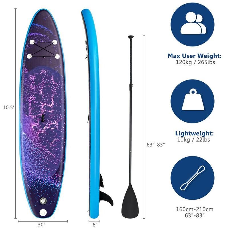 10.5 ft. Inflatable Stand-Up Paddle Board Non-Slip Deck Surfboard with Hand Pump