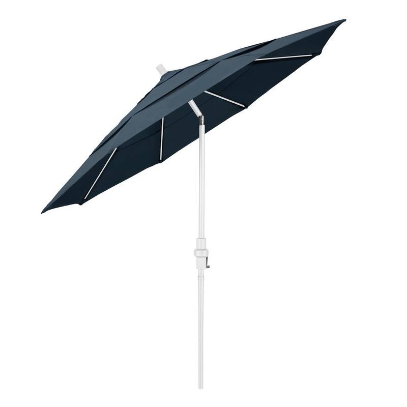 11 ft. Fiberglass Collar Tilt Double Vented Patio Umbrella in Sapphire Pacifica