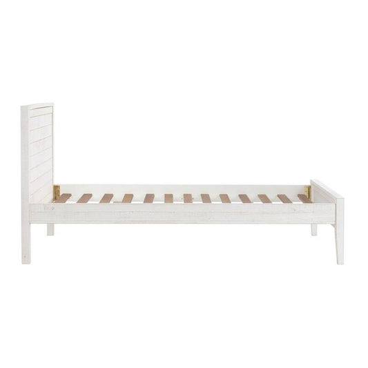 Windsor Panel Wood Twin Bed DriftWood White