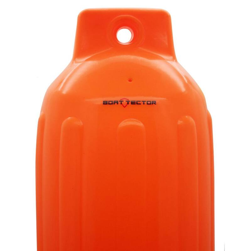 10 in. x 30 in. BoatTector Inflatable Fender in Neon Orange 4-Pack