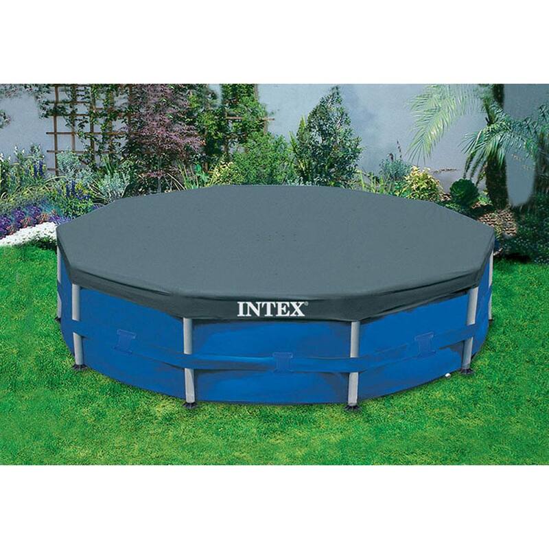 10 ft. Round Metal Frame Swimming Pool with Filter Pump with Pool Cover 2-Pack