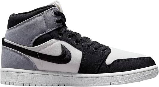 Women's Air Jordan 1 Mid SE Sail/Black-Light Steel Grey DV0427 100 - 11.5