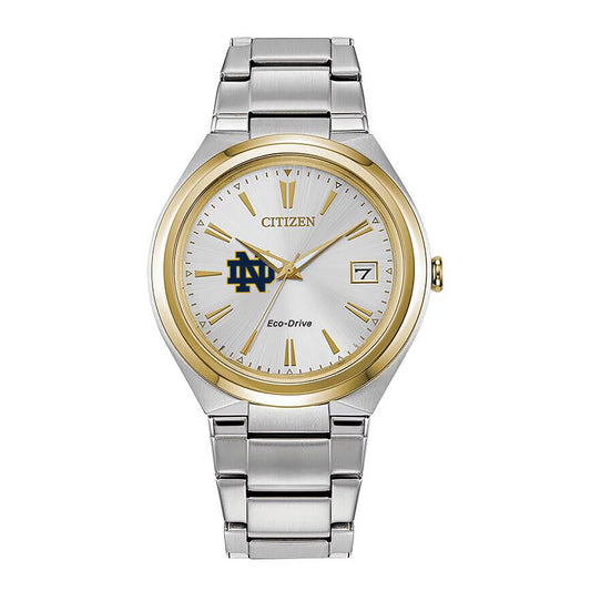 Women's Silver/Gold Notre Dame Fighting Irish Citizen Eco-Drive Two-Tone Watch