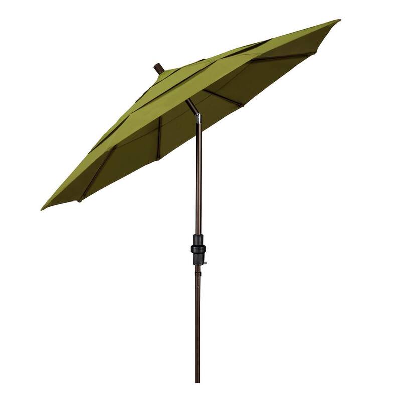 11 ft. Fiberglass Collar Tilt Double Vented Patio Umbrella in Ginkgo Pacifica