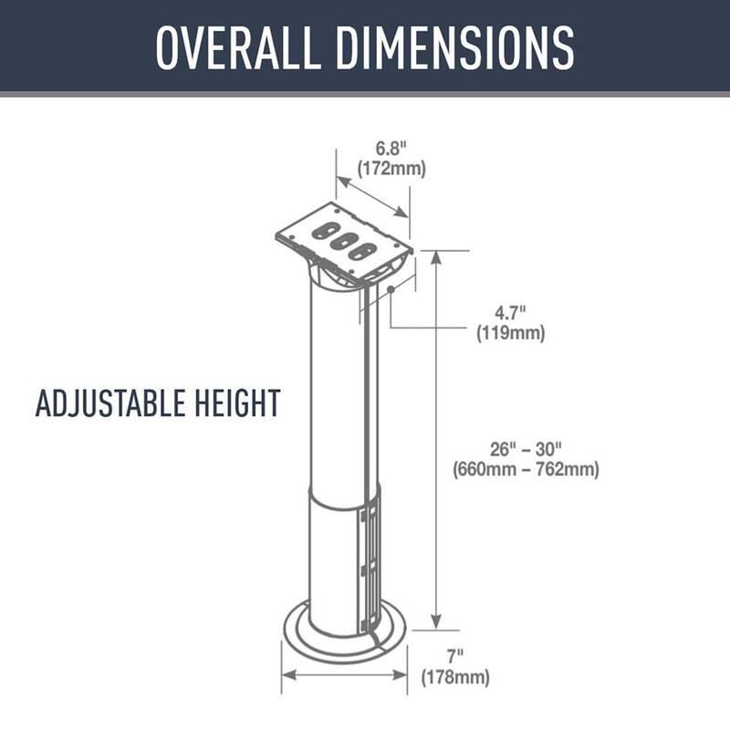 Wiremold InteGreat Vertical Table Cord Management Transition Channel Kit