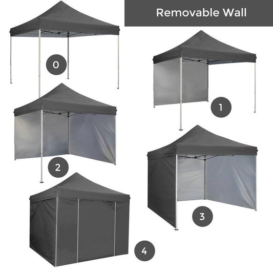 10 ft. x 10 ft. Gray Commercial Pop Up Canopy Tent Waterproof UV Protection