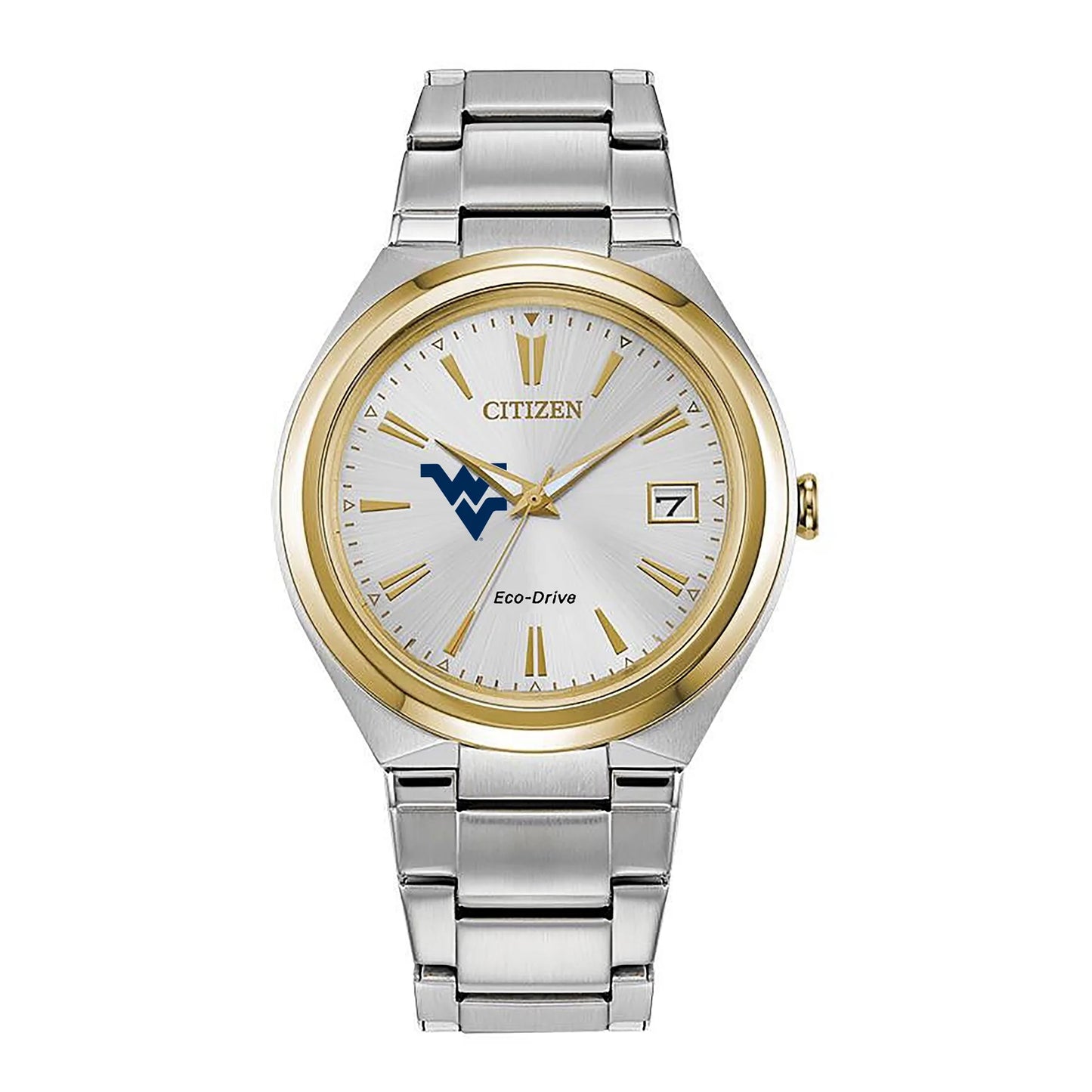 Women's Silver/Gold West Virginia Mountaineers Citizen Eco-Drive Two-Tone Watch