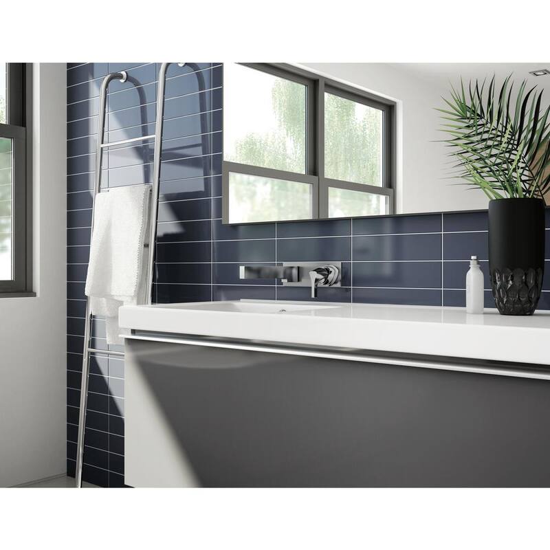 Zura Single-Handle Wall Mount Bathroom Faucet Trim Kit in Chrome Valve Not Included