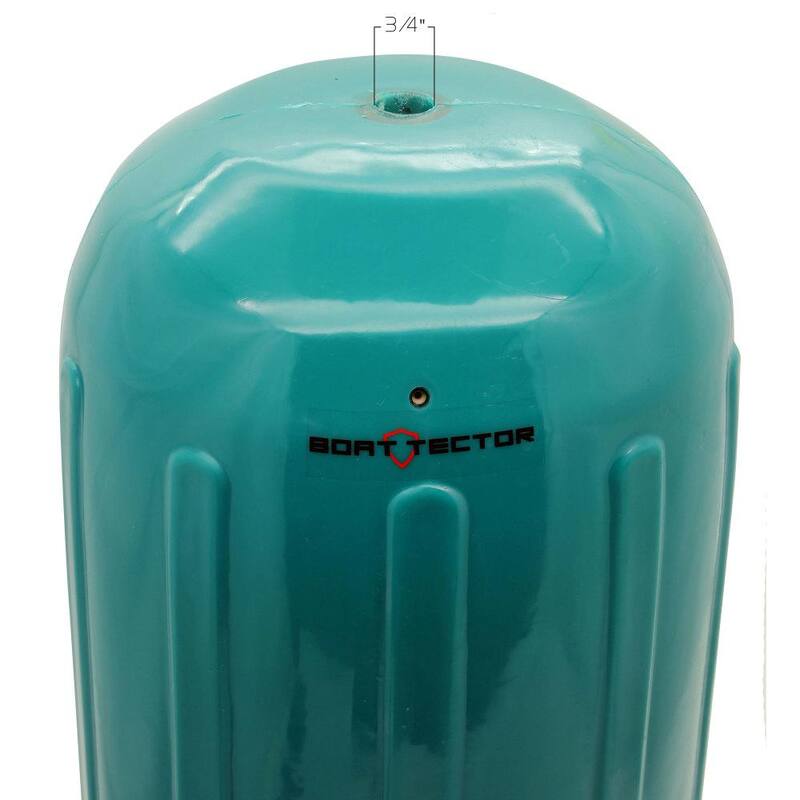 10 in. x 27 in. BoatTector HTM Inflatable Fender Value in Teal 4-Pack