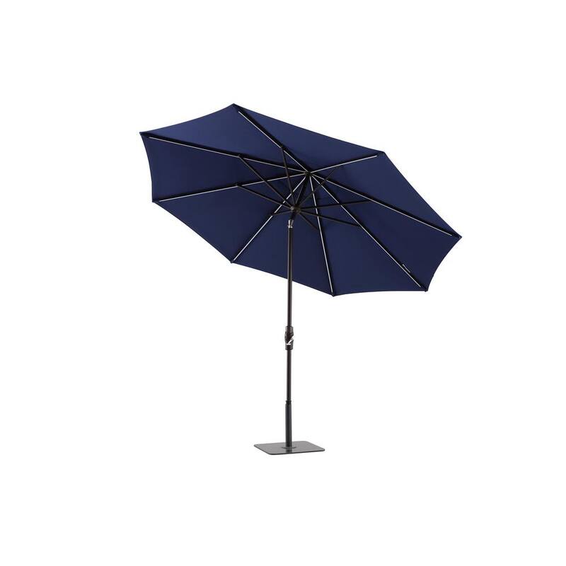 10 ft. Octagon Market Patio Umbrella in Dark Blue