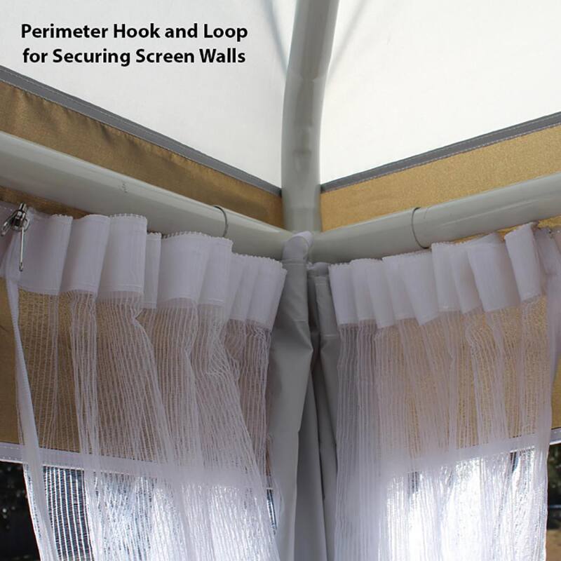 10 ft. x 10 ft. Garden Party Canopy with Caramel Creme Cover