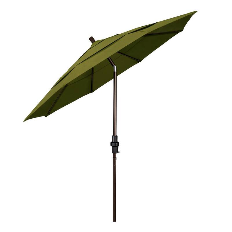 11 ft. Fiberglass Collar Tilt Double Vented Patio Umbrella in Palm Pacifica