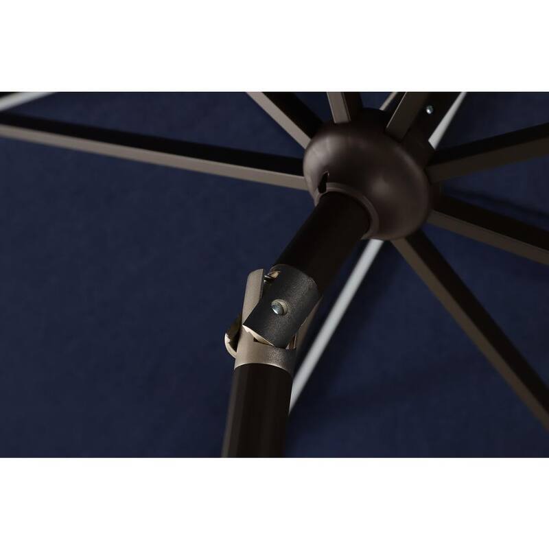 10 ft. Octagon Market Patio Umbrella in Dark Blue