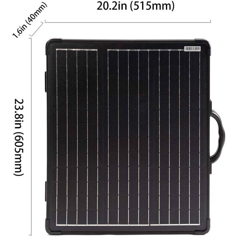 100-Watt Monocrystalline Portable Off Grid Solar Panel Kit Foldable Briefcase with Waterproof LCD Charge Controller