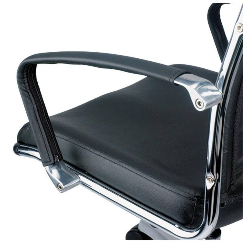 Zabrina Black Leather Guest Side Chair