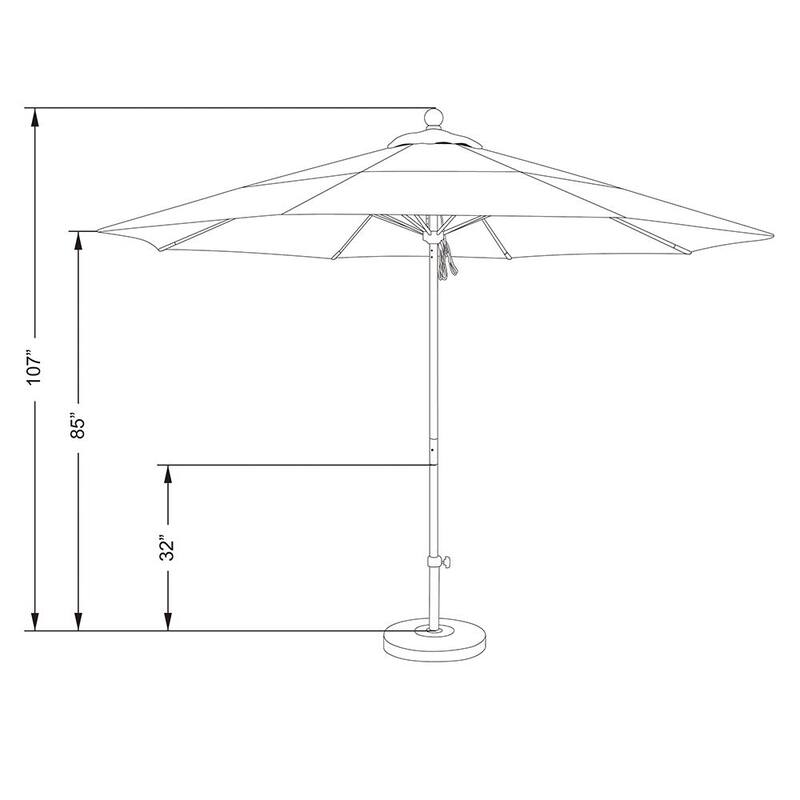 11 ft. Bronze Aluminum Commercial Market Patio Umbrella with Fiberglass Ribs and Pulley Lift in Taupe Pacifica