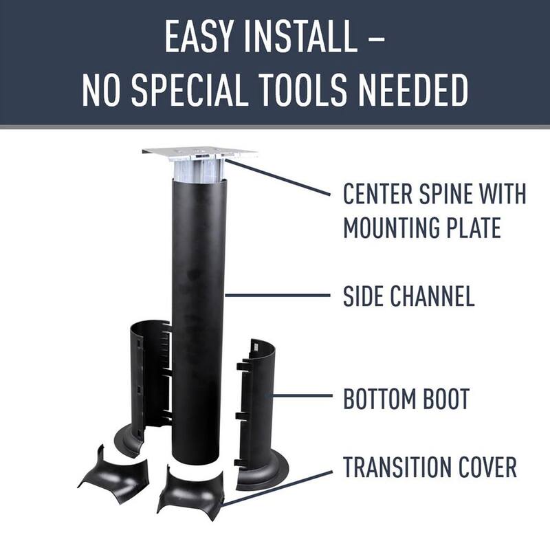 Wiremold InteGreat Vertical Table Cord Management Transition Channel Kit