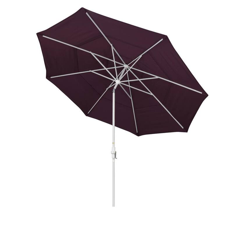 11 ft. Aluminum Collar Tilt Double Vented Patio Umbrella in Purple Pacifica