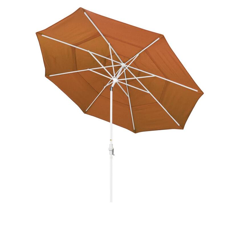 11 ft. Aluminum Collar Tilt Double Vented Patio Umbrella in Tuscan Pacifica