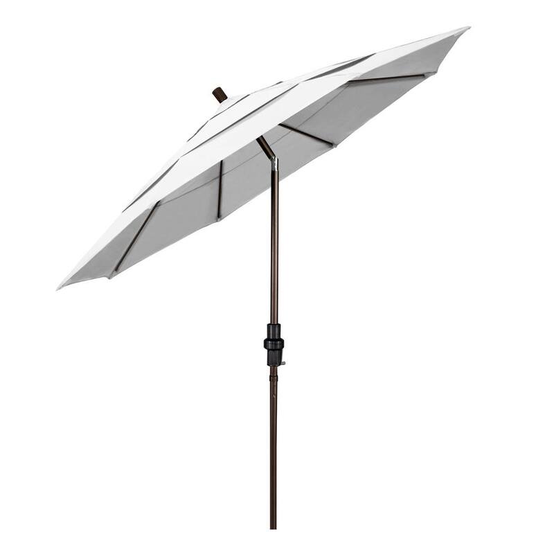 11 ft. Fiberglass Collar Tilt Double Vented Patio Umbrella in Natural Pacifica